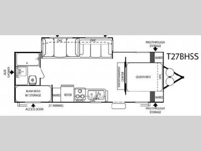 Floorplan - 2007 Forest River RV Salem T27BHSS