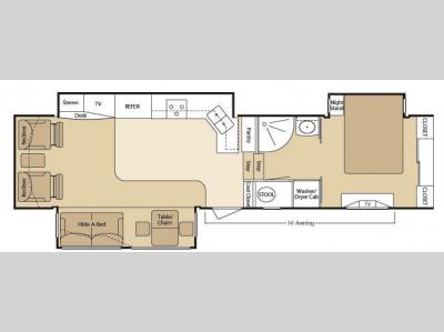 Floorplan - 2007 KZ Escalade 36 KSB