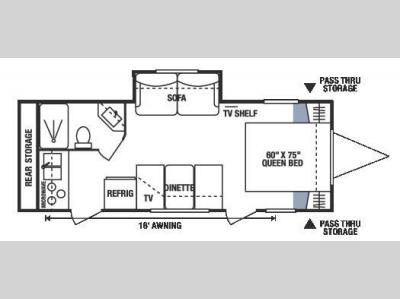 Floorplan - 2008 KZ Sportsmen S231RS