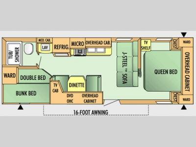 Floorplan - 2008 Jayco Jay Flight 26 BH