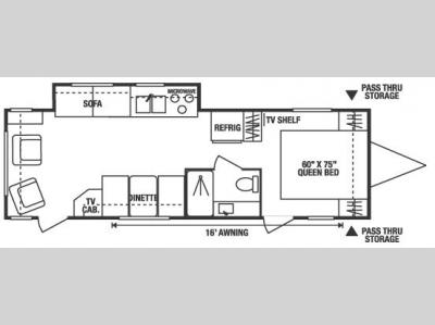 Floorplan - 2007 KZ Spree 290RLS