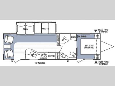 Floorplan - 2008 KZ Spree 323RLS
