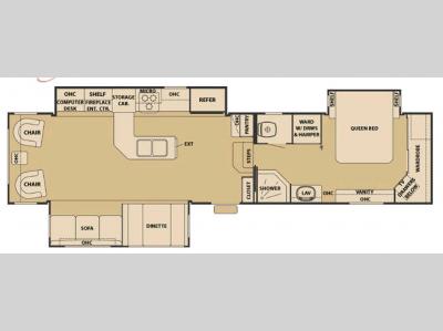 Floorplan - 2008 Forest River RV Day Dreamer 37RLTS
