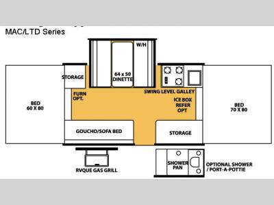 Floorplan - 2008 Forest River RV Flagstaff MAC/LTD Series 228D