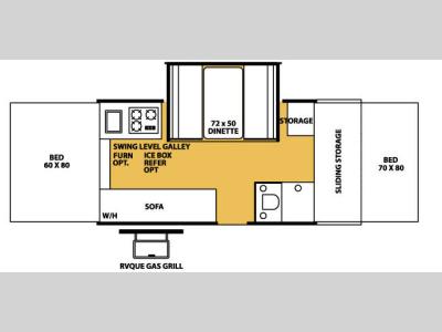 Floorplan - 2007 Forest River RV Flagstaff Classic 625D