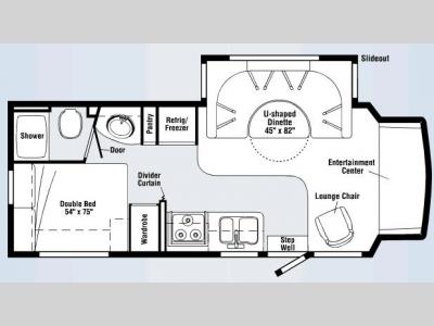 Floorplan - 2008 Itasca Cambria 26A