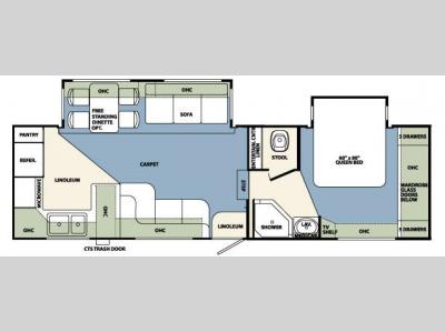 Floorplan - 2008 Forest River RV Wildcat 28RKBS