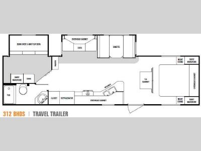 Floorplan - 2008 SunnyBrook Sunset Creek 312BHDS