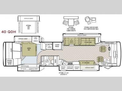 Floorplan - 2008 Tiffin Motorhomes Phaeton 40 QDH