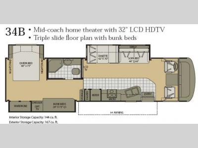 Floorplan - 2008 Fleetwood RV Terra 34B