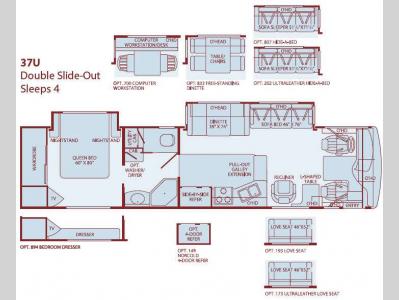 Floorplan - 2005 Fleetwood RV Bounder Diesel 37U