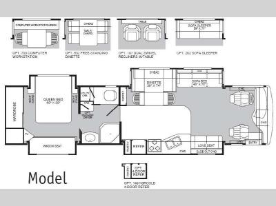 Floorplan - 2003 Fleetwood RV Discovery 39L