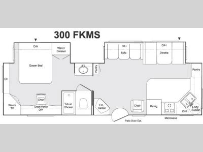 Floorplan - 2004 Keystone RV Sprinter 300 FKMS