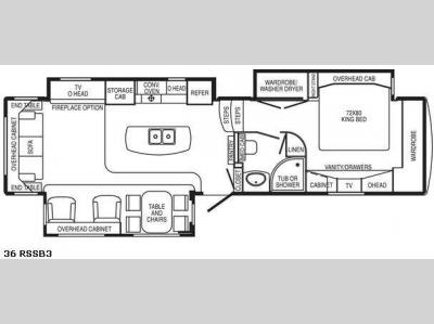 Floorplan - 2008 DRV Luxury Suites Mobile Suites 36 RSSB3