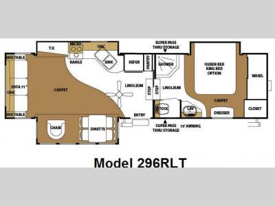 Floorplan - 2008 Forest River RV Sierra 296RLT