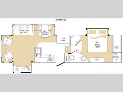 Floorplan - 2009 Keystone RV Everest 305T