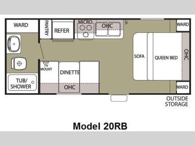 Floorplan - 2009 Forest River RV Cherokee Grey Wolf 20RB