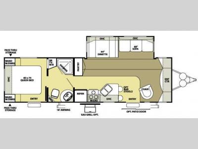Floorplan - 2008 Forest River RV Salem LE 29FLSS