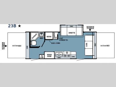 Floorplan - 2009 Forest River RV Rockwood Roo 23B