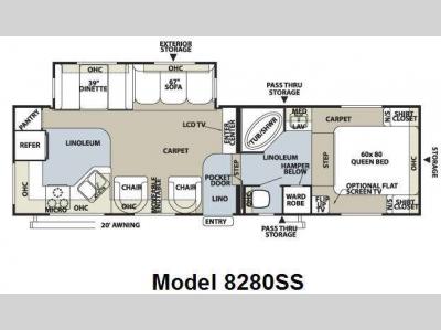 Floorplan - 2009 Forest River RV Rockwood Signature Ultra Lite 8280SS