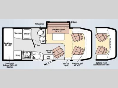 Floorplan - 2009 Winnebago View 24P