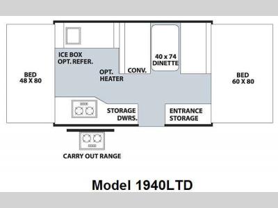 Floorplan - 2009 Forest River RV Rockwood Freedom LTD Series 1940LTD