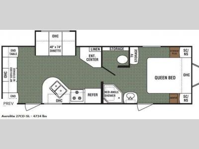 Floorplan - 2009 Thor Aerolite 27CD-SL