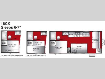 Floorplan - 2007 Fleetwood RV Pioneer Spirit 18CK