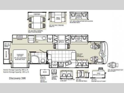 Floorplan - 2009 Fleetwood RV Discovery 39R