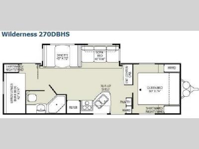 Floorplan - 2009 Fleetwood RV Wilderness 270DBHS