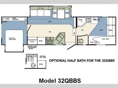 Floorplan - 2009 Forest River RV Wildcat 32QBBS