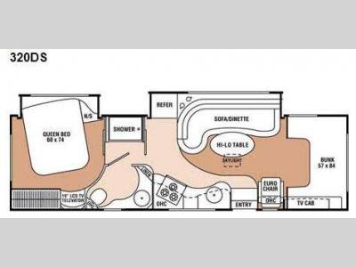 Floorplan - 2009 Coachmen RV Leprechaun 320DS
