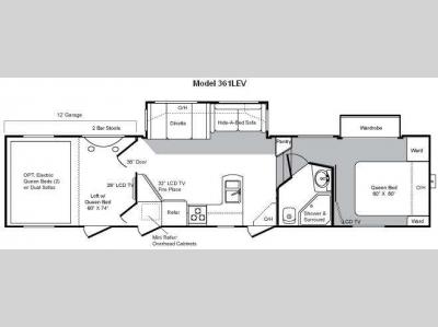Floorplan - 2009 Keystone RV Raptor 361LEV