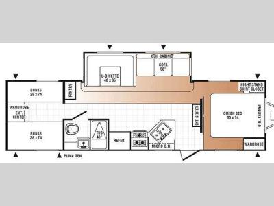 Floorplan - 2009 Palomino Puma 30-DBSS