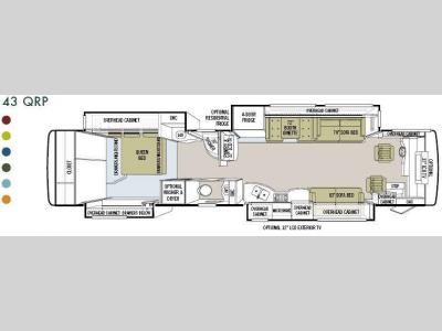 Floorplan - 2009 Tiffin Motorhomes Allegro Bus 43 QRP
