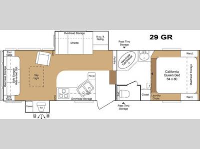 Floorplan - 2005 Keystone RV Laredo 29GR