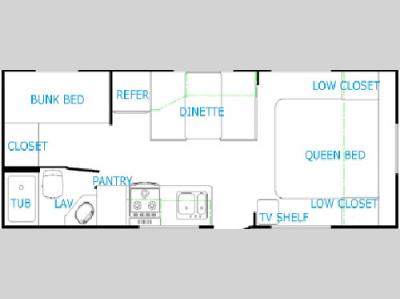 Floorplan - 2005 R-Vision Trail Cruiser 26 QBH