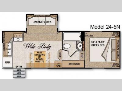 Floorplan - 2009 Northwood Arctic Fox 24-5N