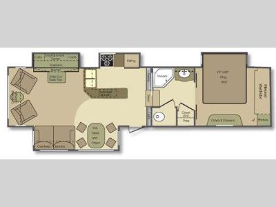 Floorplan - 2009 Open Range RV 385RLS