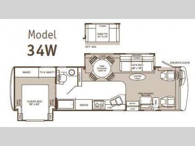 Floorplan - 2003 Fleetwood RV Pace Arrow 34W