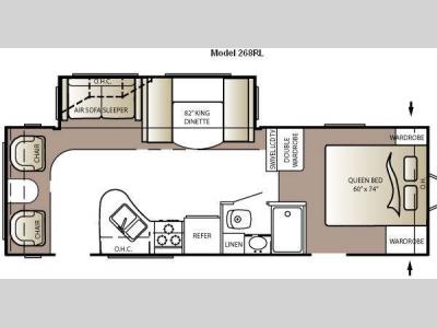 Floorplan - 2010 Keystone RV Outback 268RL