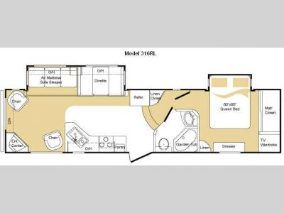 Floorplan - 2010 Keystone RV Laredo 316RL