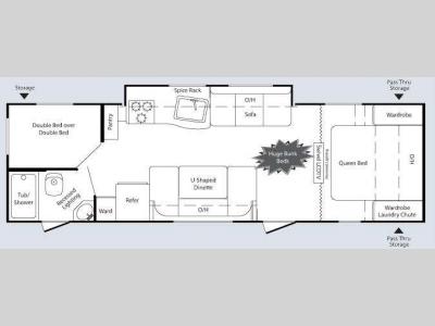 Floorplan - 2010 Keystone RV Bullet 282BHS