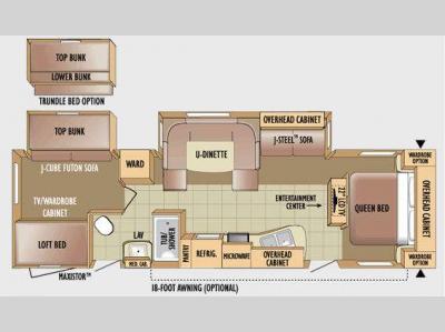 Floorplan - 2010 Jayco Jay Flight G2 32BHDS