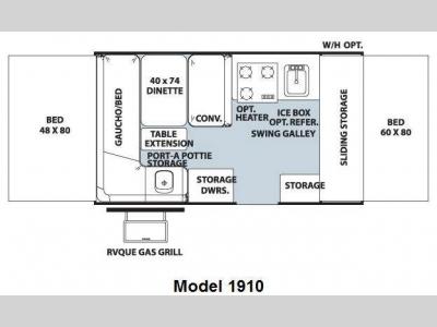 Floorplan - 2010 Forest River RV Rockwood Freedom LTD Series 1910