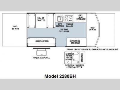 Floorplan - 2010 Forest River RV Rockwood Freedom LTD Series 2280BH