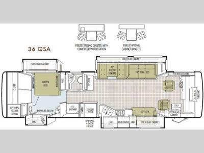 Floorplan - 2009 Tiffin Motorhomes Allegro RED 36 QSA