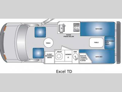 Floorplan - 2005 Pleasure-Way Ford Excel Excel TD
