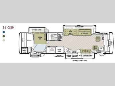 Floorplan - 2010 Tiffin Motorhomes Phaeton 36 QSH