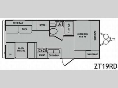 Floorplan - 2010 CrossRoads RV Zinger ZT19RD
